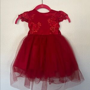 EUC Toddler Elegant Red Tulle Dress sz 2T